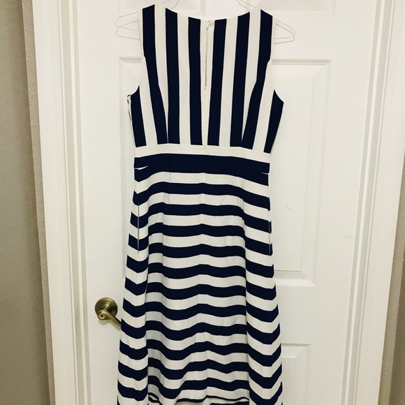 Ann Taylor Nautical Blue Stripes Dress - Picture 3 of 6